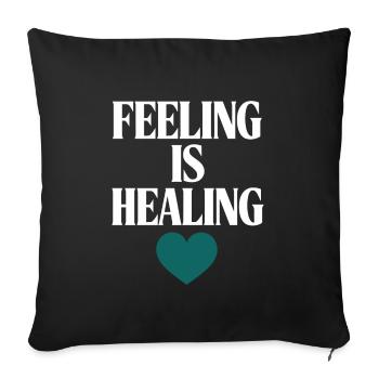 Mental Health Advocate Therapy Support Emotional - Sofa pillowcase 17,3'' x 17,3'' (45 x 45 cm) - black - Front
