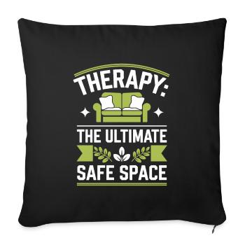 Mental Health Advocate Therapy Support Emotional - Sofa pillowcase 17,3'' x 17,3'' (45 x 45 cm) - black - Front