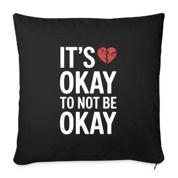 Mental Health Advocate Therapy Support Emotional - Sofa pillowcase 17,3'' x 17,3'' (45 x 45 cm) - black - Front