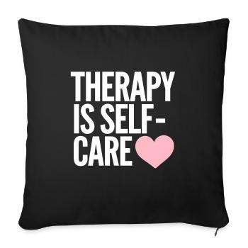 Mental Health Advocate Therapy Support Emotional - Sofa pillowcase 17,3'' x 17,3'' (45 x 45 cm) - black - Front