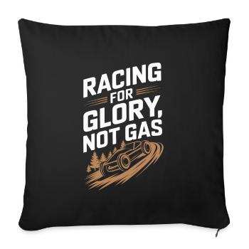 Boîte à savon alimentée par gravité Soap Box Racing Adventure pour le bricolage - Housse de coussin décorative 45 x 45 cm - noir - Devant