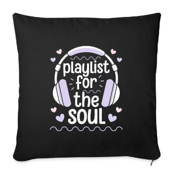 Chill Vibes Amateur de musique décontractée Relaxante - Housse de coussin décorative 45 x 45 cm - noir - Devant