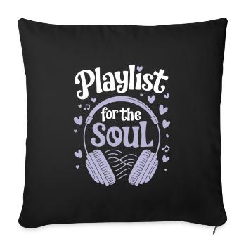 Chill Vibes Amateur de musique décontractée Relaxante - Housse de coussin décorative 45 x 45 cm - noir - Devant