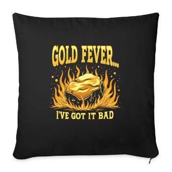 Gold Mining Panning History Adventure Prospector - Sofakissenbezug 45 x 45 cm - Schwarz - Vorne