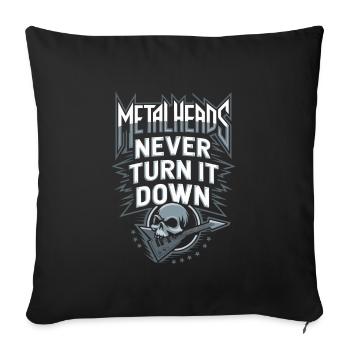 Metalhead's Ultimate Thrash Metal Playlist Vibes - Sofa pillowcase 17,3'' x 17,3'' (45 x 45 cm) - black - Front