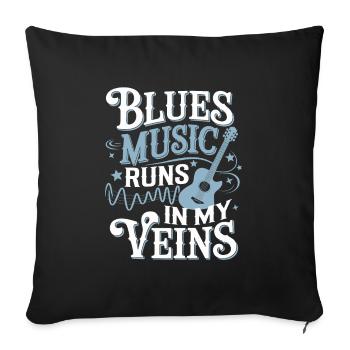 Des airs soul pour les amateurs de blues Adoptez les rythmes - Housse de coussin décorative 45 x 45 cm - noir - Devant