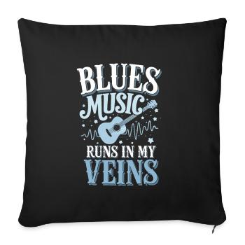 Des airs soul pour les amateurs de blues Adoptez les rythmes - Housse de coussin décorative 45 x 45 cm - noir - Devant