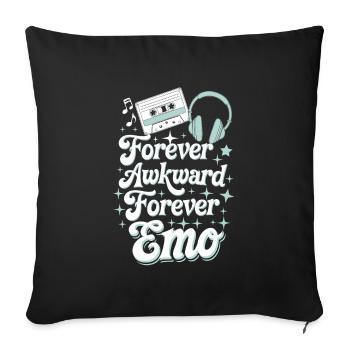 Emo Vibes and Emotional Punk Aesthetic for the - Sofa pillowcase 17,3'' x 17,3'' (45 x 45 cm) - black - Front