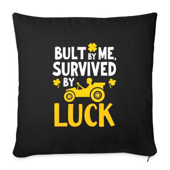 Boîte à savon alimentée par gravité Soap Box Racing Adventure pour le bricolage - Housse de coussin décorative 45 x 45 cm - noir - Devant