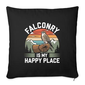 Explore the Art of Falconry with Magnificent Birds - Sofa pillowcase 17,3'' x 17,3'' (45 x 45 cm) - black - Front