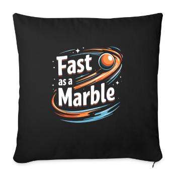 Thrilling Marble Racing Adventures for Enthusiasts - Sofa pillowcase 17,3'' x 17,3'' (45 x 45 cm) - black - Front