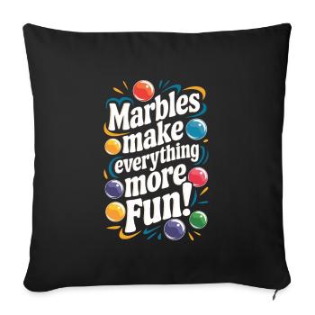 Thrilling Marble Racing Adventures for Enthusiasts - Sofakissenbezug 45 x 45 cm - Schwarz - Vorne