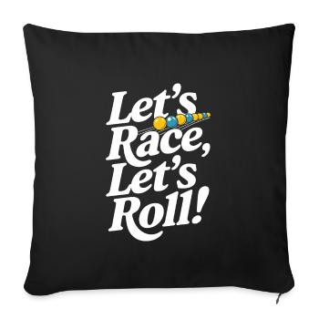 Thrilling Marble Racing Adventures for Enthusiasts - Sofakissenbezug 45 x 45 cm - Schwarz - Vorne