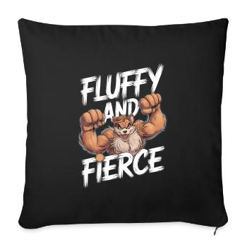 Furry Fandom Enthusiast Cosplay Fun and Fursuiting - Sofa pillowcase 17,3'' x 17,3'' (45 x 45 cm) - black - Front