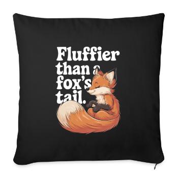 Furry Fandom Enthusiast Cosplay Fun and Fursuiting - Sofa pillowcase 17,3'' x 17,3'' (45 x 45 cm) - black - Front