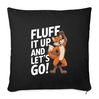 Furry Fandom Enthusiast Cosplay Fun and Fursuiting - Sofa pillowcase 17,3'' x 17,3'' (45 x 45 cm) - black - Front