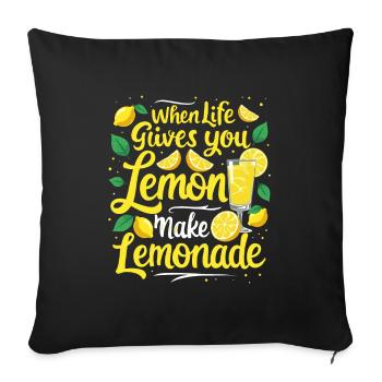 Refreshing Lemonade Vibes: Perfect for Lemonade - Sofa pillowcase 17,3'' x 17,3'' (45 x 45 cm) - black - Front
