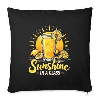 Refreshing Lemonade Vibes: Perfect for Lemonade - Sofa pillowcase 17,3'' x 17,3'' (45 x 45 cm) - black - Front