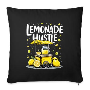 Refreshing Lemonade Vibes: Perfect for Lemonade - Sofa pillowcase 17,3'' x 17,3'' (45 x 45 cm) - black - Front