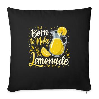 Refreshing Lemonade Vibes: Perfect for Lemonade - Sofa pillowcase 17,3'' x 17,3'' (45 x 45 cm) - black - Front