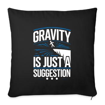 Plongée de falaise Sports d’aventure Thrill Seeker - Housse de coussin décorative 45 x 45 cm - noir - Devant