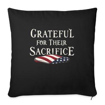 Honorez la Journée des anciens combattants avec le patriotisme et l’armée - Housse de coussin décorative 45 x 45 cm - noir - Devant