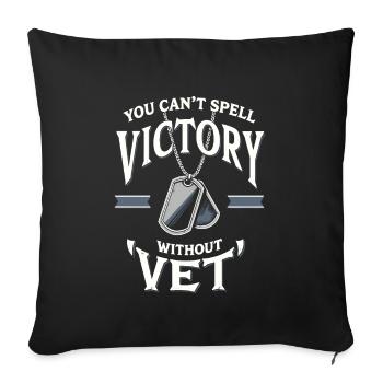 Honor Veterans Day with Patriotism and Military - Sofakissenbezug 45 x 45 cm - Schwarz - Vorne