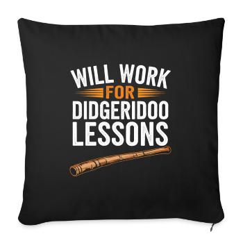 Didgeridoo Player Embracing Aboriginal Instrument - Sofakissenbezug 45 x 45 cm - Schwarz - Vorne