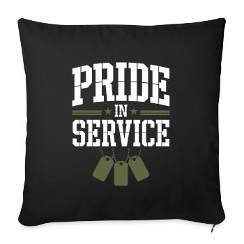 Honorez la Journée des anciens combattants avec le patriotisme et l’armée - Housse de coussin décorative 45 x 45 cm - noir - Devant
