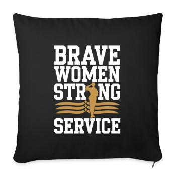 Honorez la Journée des anciens combattants avec le patriotisme et l’armée - Housse de coussin décorative 45 x 45 cm - noir - Devant