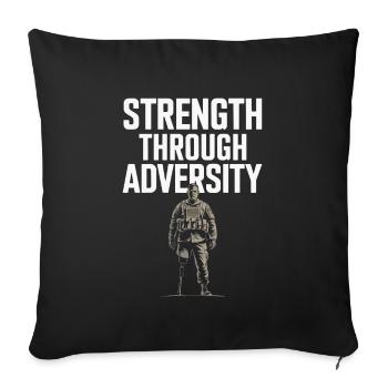 Honorez la Journée des anciens combattants avec le patriotisme et l’armée - Housse de coussin décorative 45 x 45 cm - noir - Devant