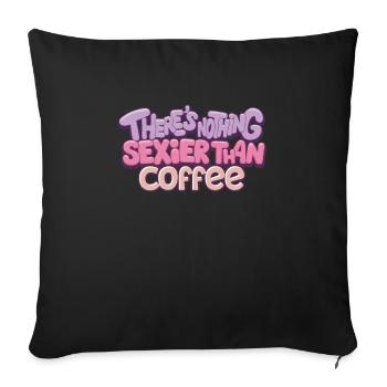 Coffee lover, caffeine addict and - Sofa pillowcase 17,3'' x 17,3'' (45 x 45 cm) - black - Front