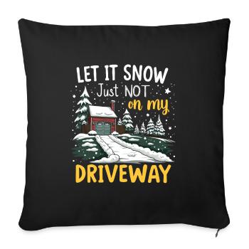 Passionné de météo hivernale Chasseur de tempête de neige et neige - Housse de coussin décorative 45 x 45 cm - noir - Devant
