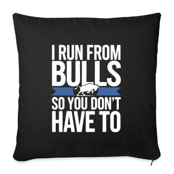 Rodeo Clown Entertainer Bull Riding And Rodeo - Sofa pillowcase 17,3'' x 17,3'' (45 x 45 cm) - black - Front