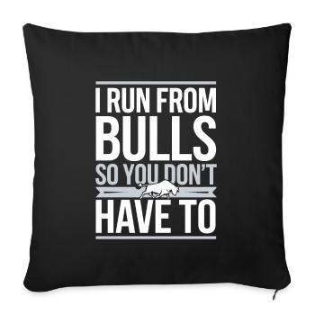 Rodeo Clown Entertainer Bull Riding And Rodeo - Sofa pillowcase 17,3'' x 17,3'' (45 x 45 cm) - black - Front