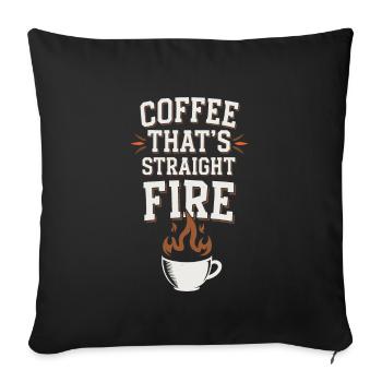 Amateurs de café Culture du café Café du matin Barista - Housse de coussin décorative 45 x 45 cm - noir - Devant