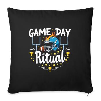Touchdown Zeit Für Football Fans und - Sofakissenbezug 45 x 45 cm - Schwarz - Vorne