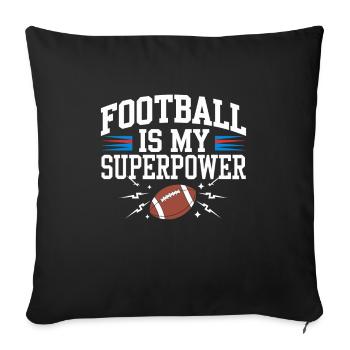 Touchdown Zeit Für Football Fans und - Sofakissenbezug 45 x 45 cm - Schwarz - Vorne