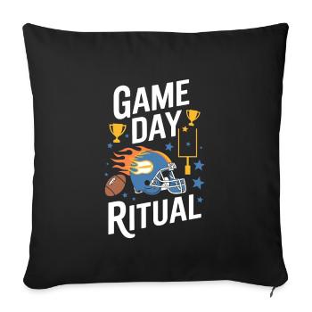 Touchdown Zeit Für Football Fans und - Sofakissenbezug 45 x 45 cm - Schwarz - Vorne