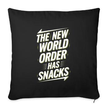 Conspiration mondiale du Nouvel Ordre Mondial - Housse de coussin décorative 45 x 45 cm - noir - Devant