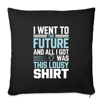 Time travel sci-fi enthusiast and time machine - Sofa pillowcase 17,3'' x 17,3'' (45 x 45 cm) - black - Front