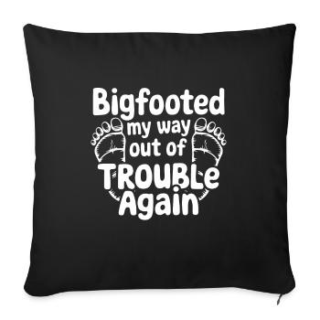 Bigfoot Believer Sasquatch Cryptid Forest Creature - Sofa pillowcase 17,3'' x 17,3'' (45 x 45 cm) - black - Front