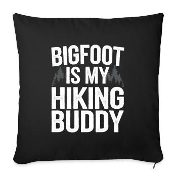 Bigfoot Believer Sasquatch Cryptid Forest Creature - Sofa pillowcase 17,3'' x 17,3'' (45 x 45 cm) - black - Front