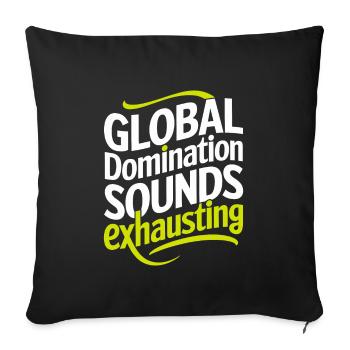 Conspiration mondiale du Nouvel Ordre Mondial - Housse de coussin décorative 45 x 45 cm - noir - Devant