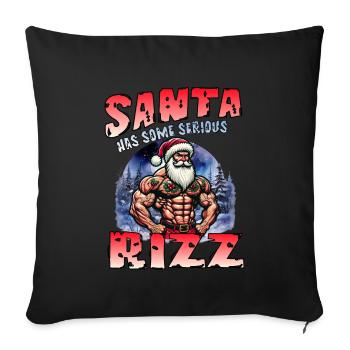 Santa Hat Rizz Kultur Weihnachten - Sofakissenbezug 45 x 45 cm - Schwarz - Vorne