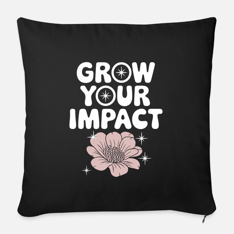 Climate optimism, Earth Day, Sustainability - Sofa pillowcase 17,3'' x 17,3'' (45 x 45 cm) - black