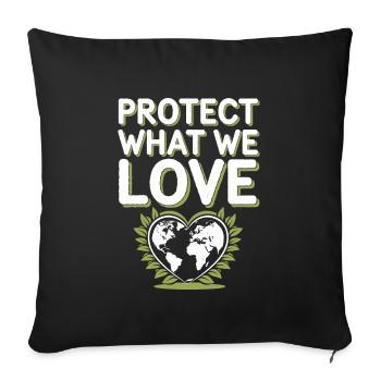 Optimisme climatique, Jour de la Terre, Durabilité - Housse de coussin décorative 45 x 45 cm - noir - Devant