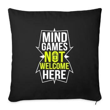 Conspiration de contrôle mental Mk-Ultra et gouvernement - Housse de coussin décorative 45 x 45 cm - noir - Devant
