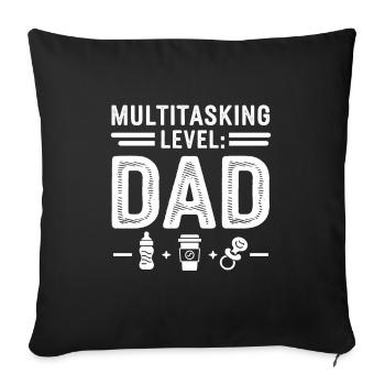 Humour parental Les nouveaux pères ont pour la première fois - Housse de coussin décorative 45 x 45 cm - noir - Devant