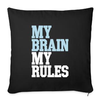 Conspiration de contrôle mental Mk-Ultra et gouvernement - Housse de coussin décorative 45 x 45 cm - noir - Devant